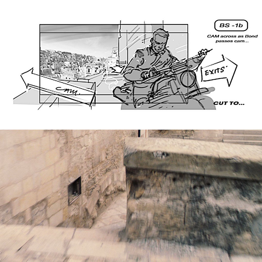 RT @007: Storyboard to Screen: Matera in NO TIME TO DIE. https://t.co/meIKtC5O8t