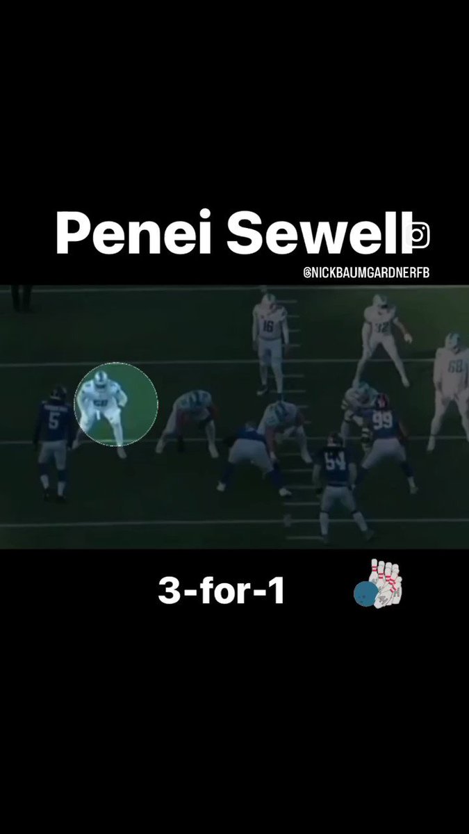 Nick Baumgardner on Twitter "Penei Sewell with a standup triple."