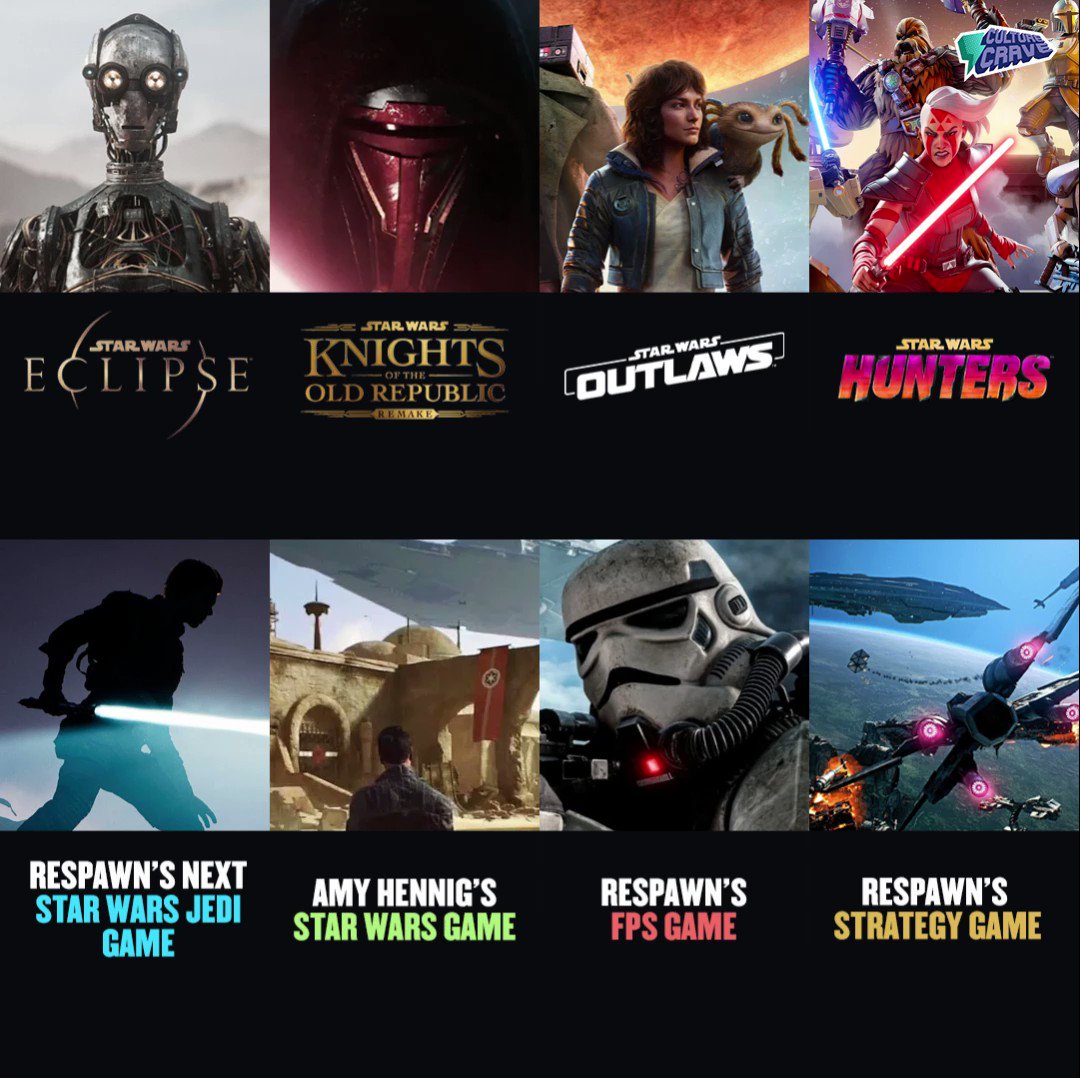 Culture Crave 🍿 on Twitter: "Every upcoming #StarWars game 🎮"