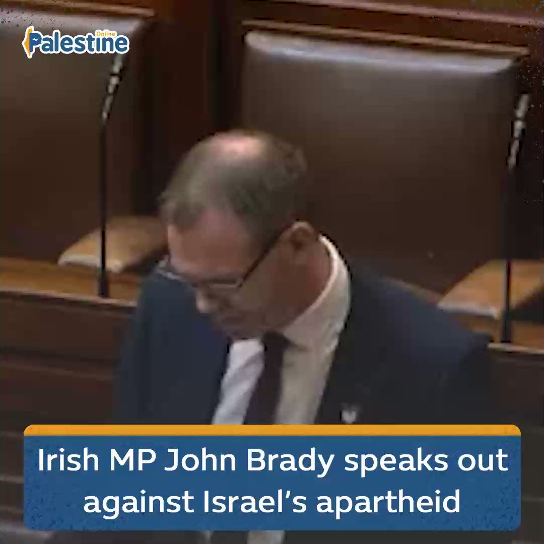 RT @OnlinePalEng: Irish MP John Brady speaks out against Israel’s apartheid https://t.co/97m94MvbNV