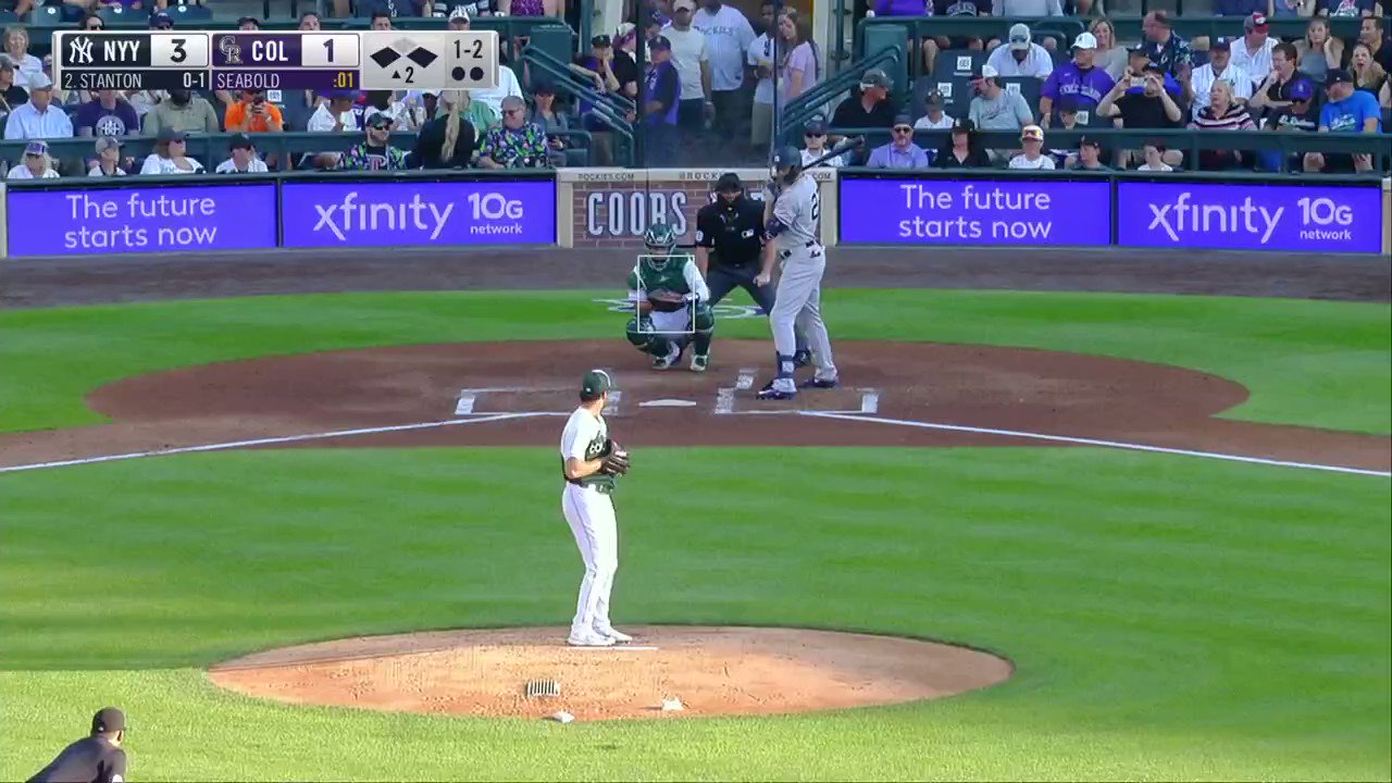 Yankees at Rockies / Twitter
