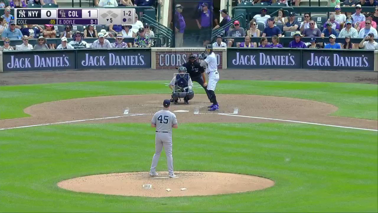 Yankees at Rockies / Twitter
