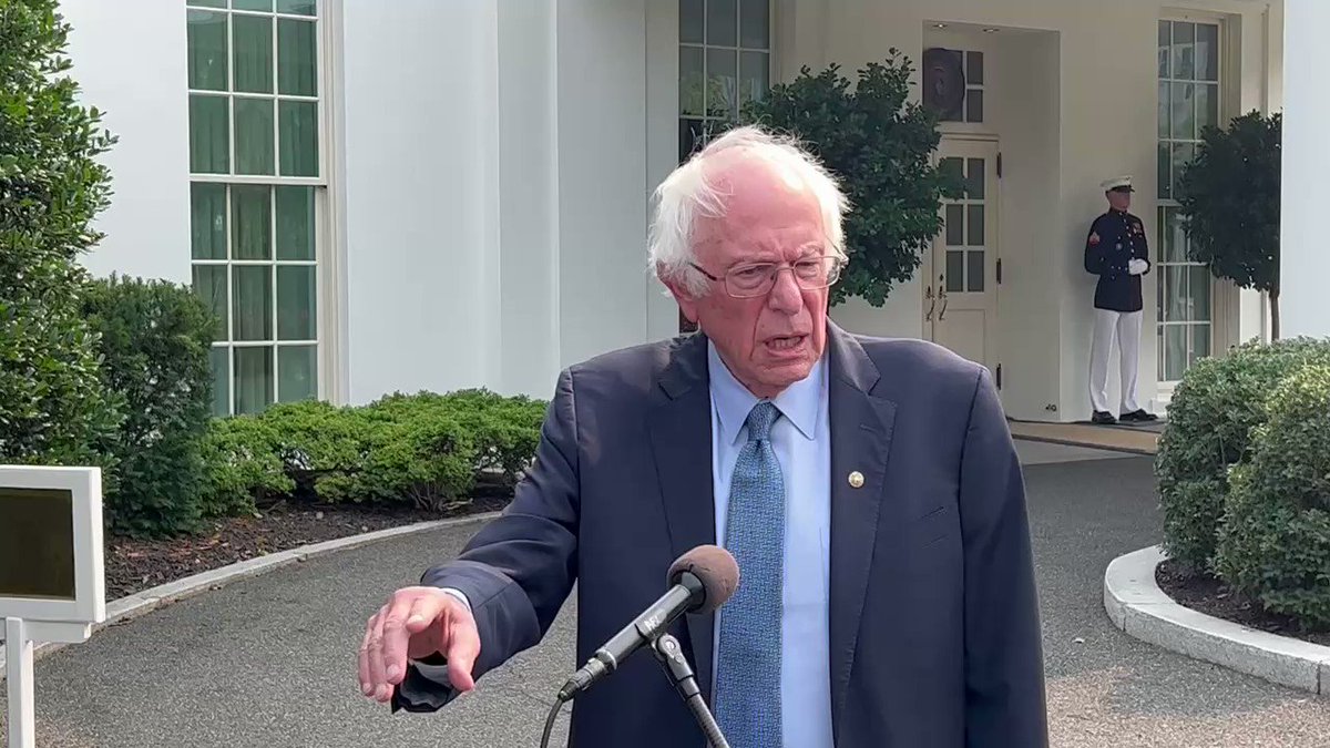 RT @BrianKarem: NOW: Bernie Sanders speaking about unions and strikes at the WH. https://t.co/oPxttgFkml