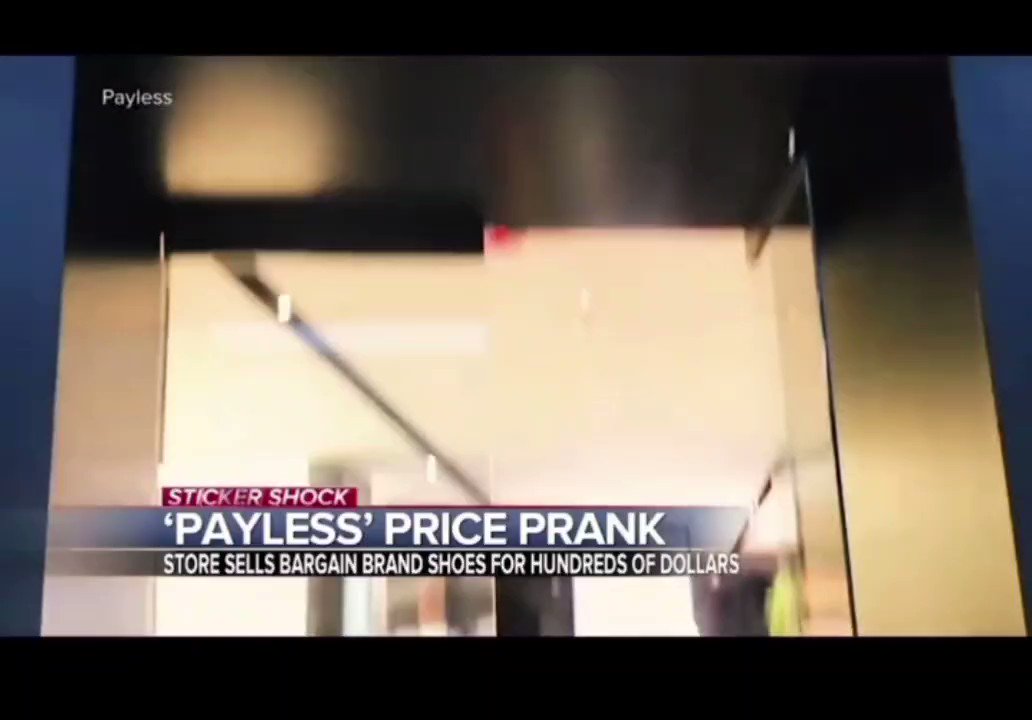 Payless price prank shop