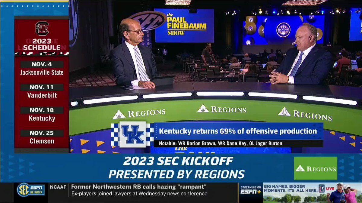 What did you think about SEC Media Day with Kentucky hosting it today? Also, National Football Day as well! #BBN https://t.co/55oVufmiFi