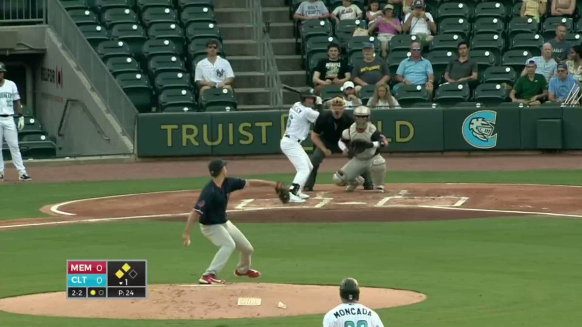 Adam Haseley with a FC RBI. Chopper to first and Frazier and the throw both come home. Clint slides past the tag. 1-0 #Knights. #WhiteSox https://t.co/OUkElvv5tP