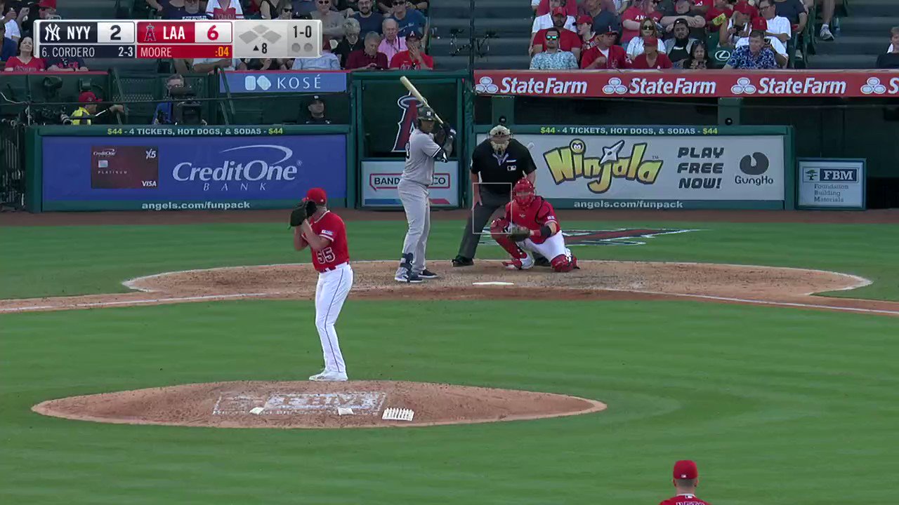 Yankees at Angels / Twitter
