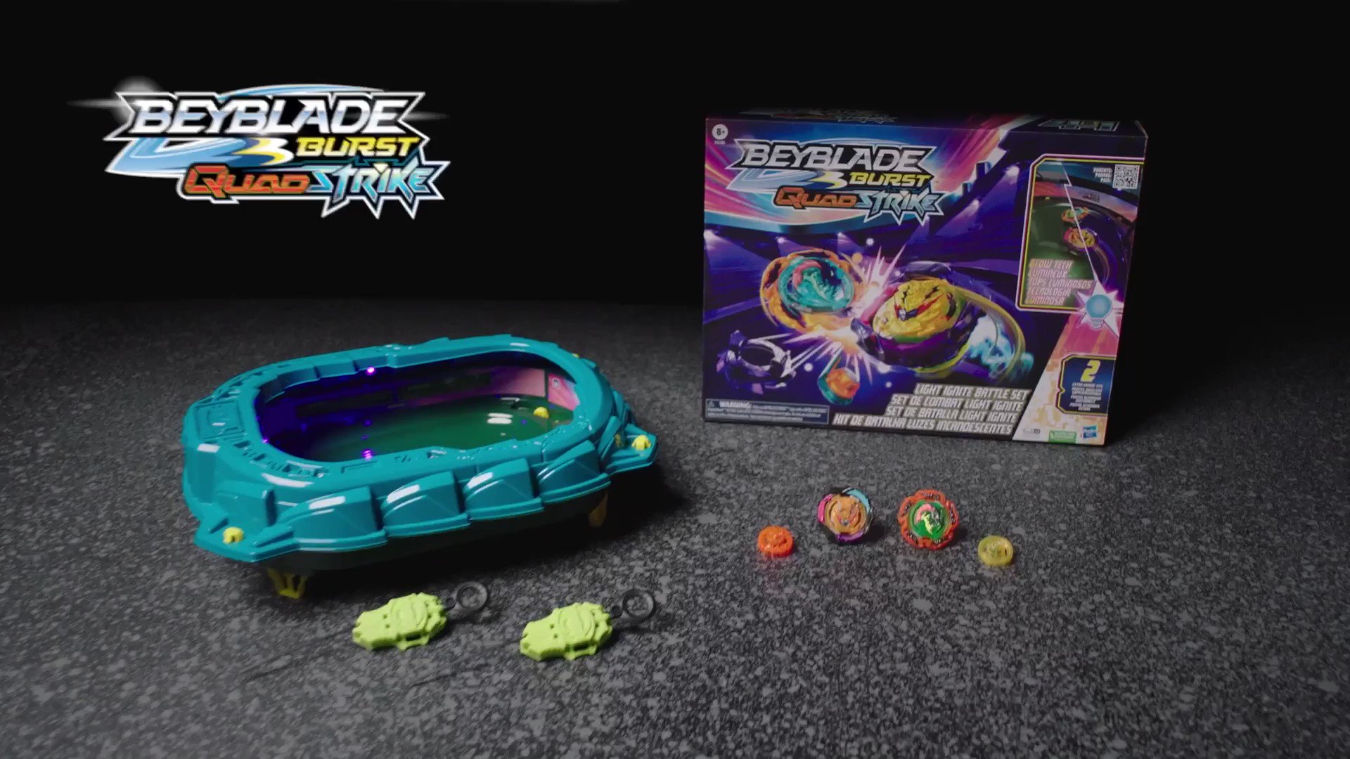 Beyblade Burst QuadStrike Light Ignite Battle Set, Beyblade