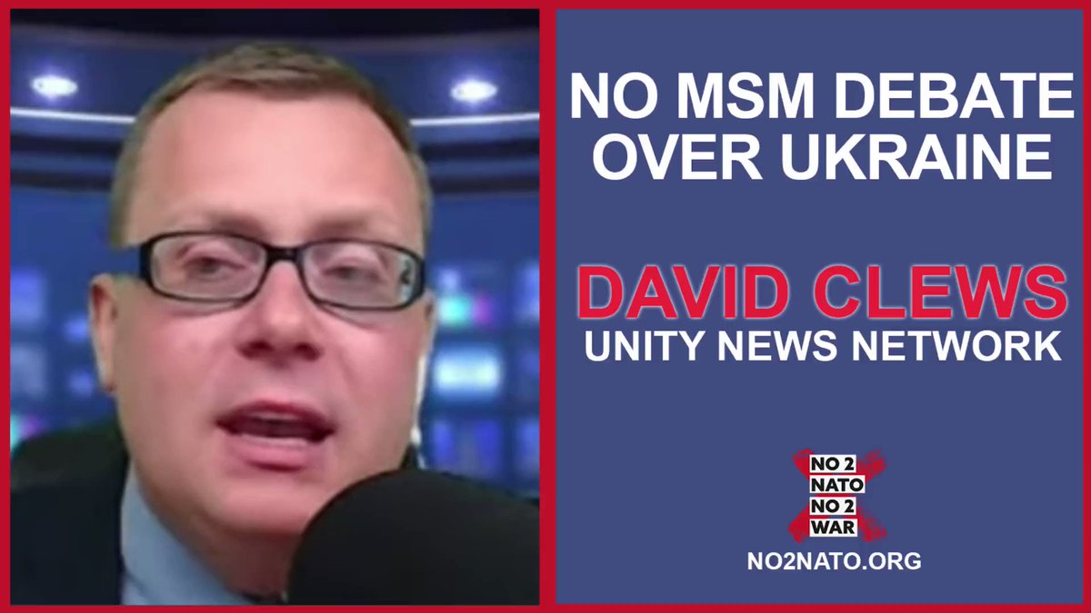David Clews @UnityNewsNet points out the debates No2Nato are having on social media are not happening on British state or mainstream media.
He posits If people really got a sniff of what’s really happening on Ukraine, public support for the establishment narrative would… https://t.co/joGQt0V6CH https://t.co/Pqt6YSpoH8