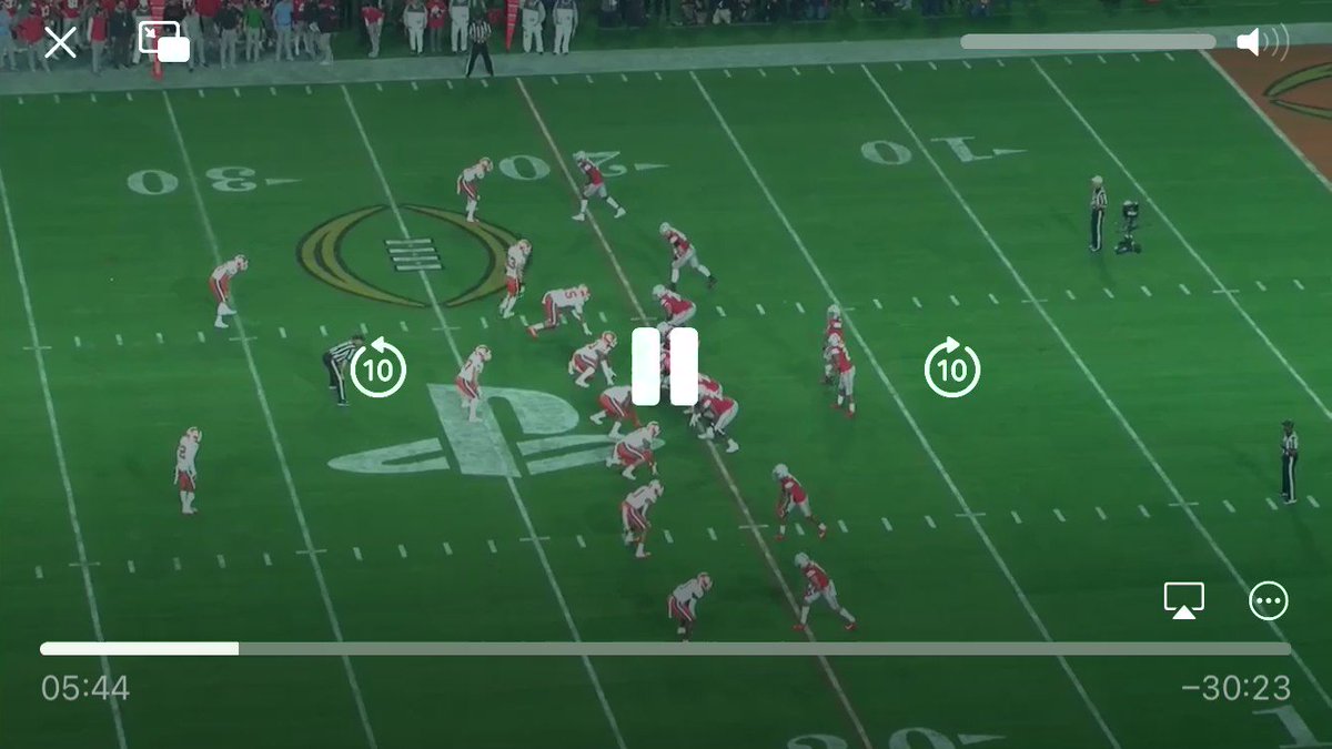 Clemson used to throw so many looks at you when Coach Venables was the dc.Almost get a pick 6 w 3 buzz.Great disguise, concept from a 2 high look vs Ohio State’s . We don’t see as much buzz coverages . @Coach_BWilliams @dctf @OU_Football @CoachVenables @coachvint @CoachWhiteUVA https://t.co/FuNOrnNPju