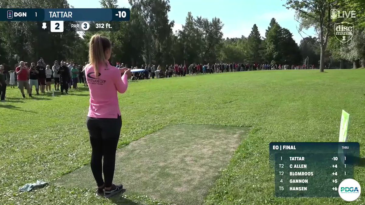 RT @DiscGolfProTour: Kristin Tattar wins the European Open by 16 strokes! https://t.co/uBrTjyS6VY