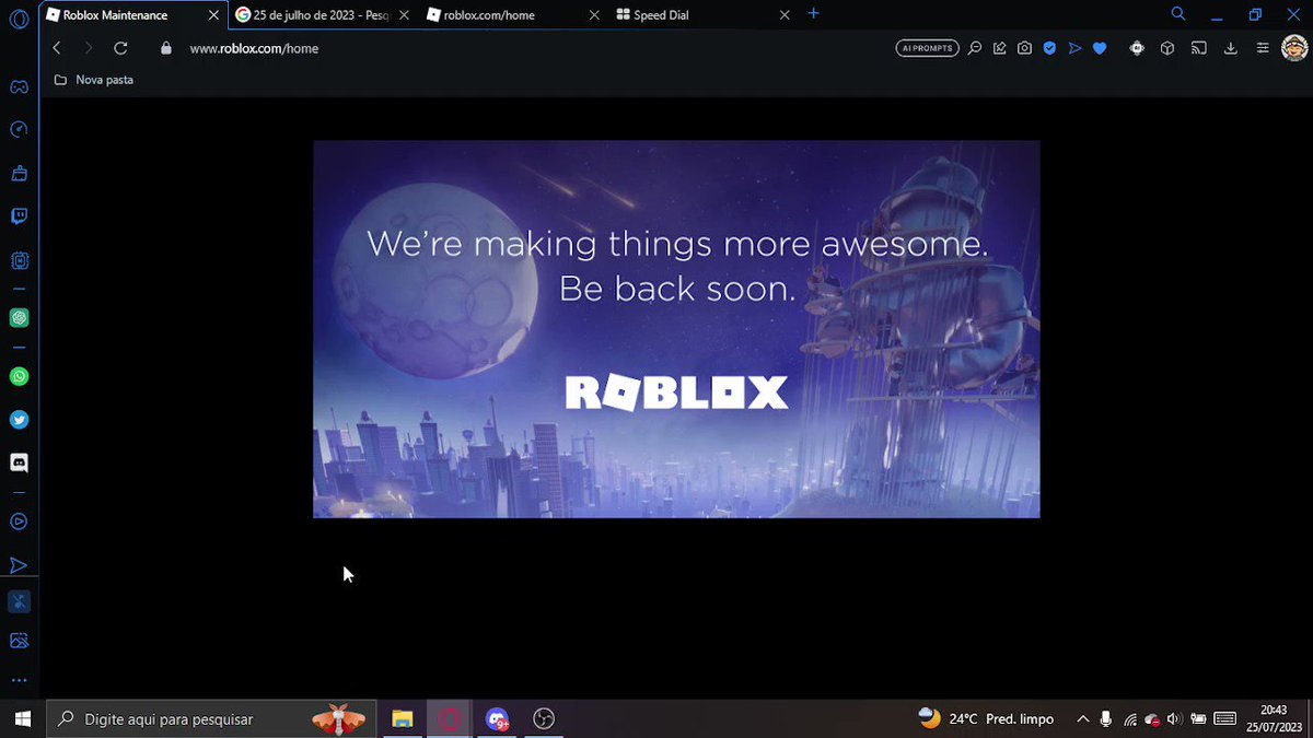 RTC em português on X: NOTÍCIA: Desde a semana passada o Roblox parece estar encerrando seu suporte para computadores com Windows 7 ou Windows 8. 💻 Para continuar jogando no Windows