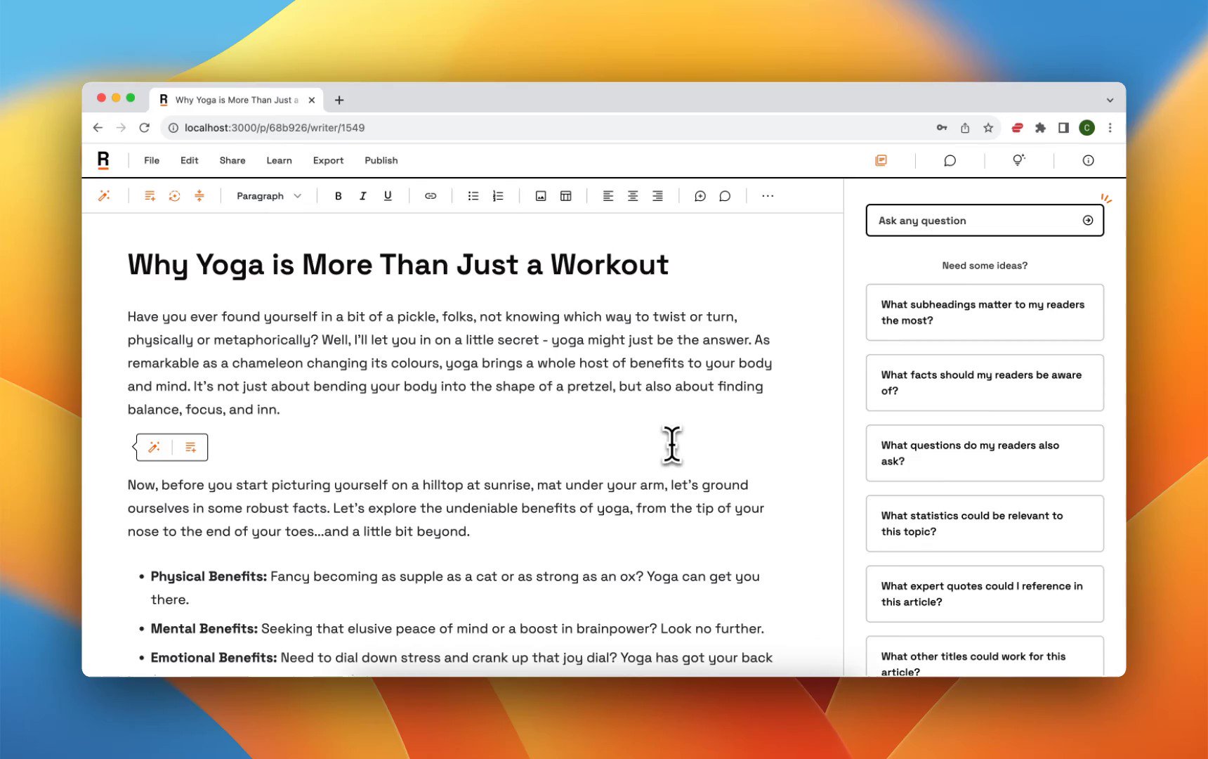 Highly Readable Articles with Reword