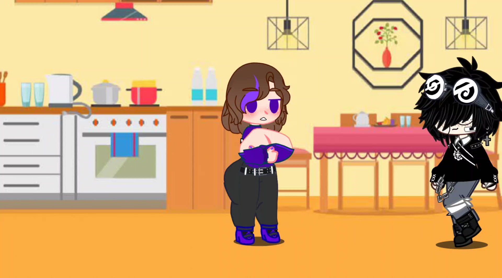 A passionate embrace unfolds