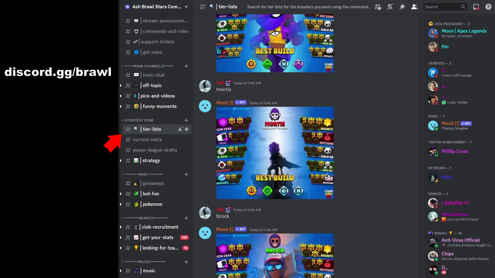 Code: AshBS on X: Updated brawler tier lists on my Discord server