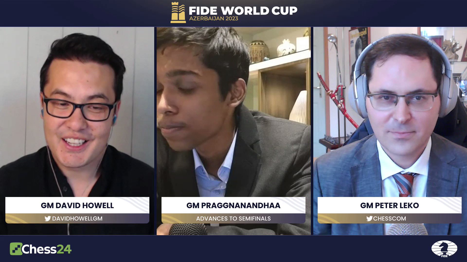 chess24.com on X: Praggnanandhaa on why he arrived 30 seconds late to the  crucial final blitz game! #FIDEWorldCup  / X