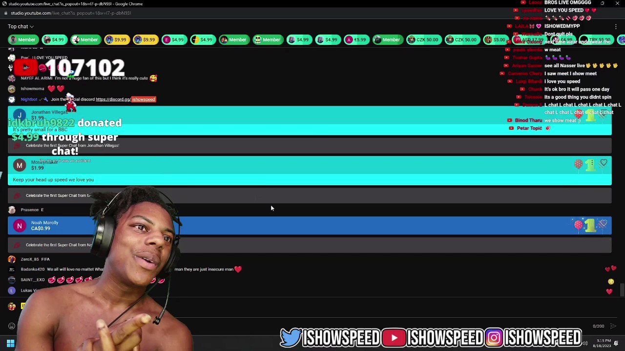 Ishowspeed leaked his meat on stream on august 18th 2023
