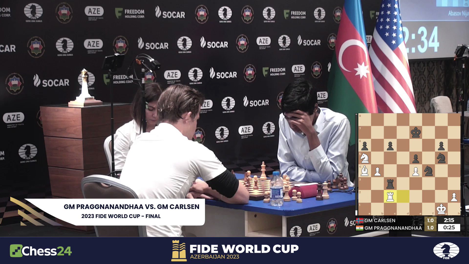 chess24 - Magnus Carlsen wins his 1st game of the 2022