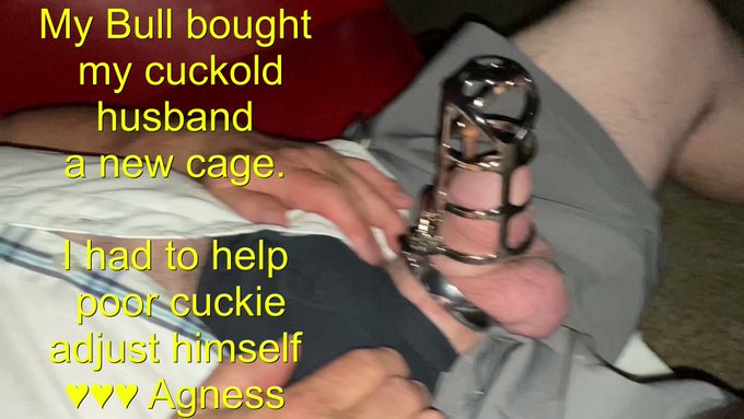 Brett found an extra-large cage to fit donnie's girth. I had to help get our cuckie fitted properly before<a href="/tag/caged"class="tags"><span>#caged</span></a><a href="/tag/gilf"class="tags"><span>#gilf</span></a><a href="/tag/cuckold"class="tags"><span>#cuckold</span></a>