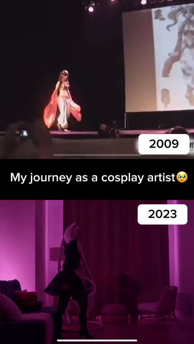 My cosplay evolution 🙏😌 It's so interesting to see my older cosplays next to my new ones. I feel proud