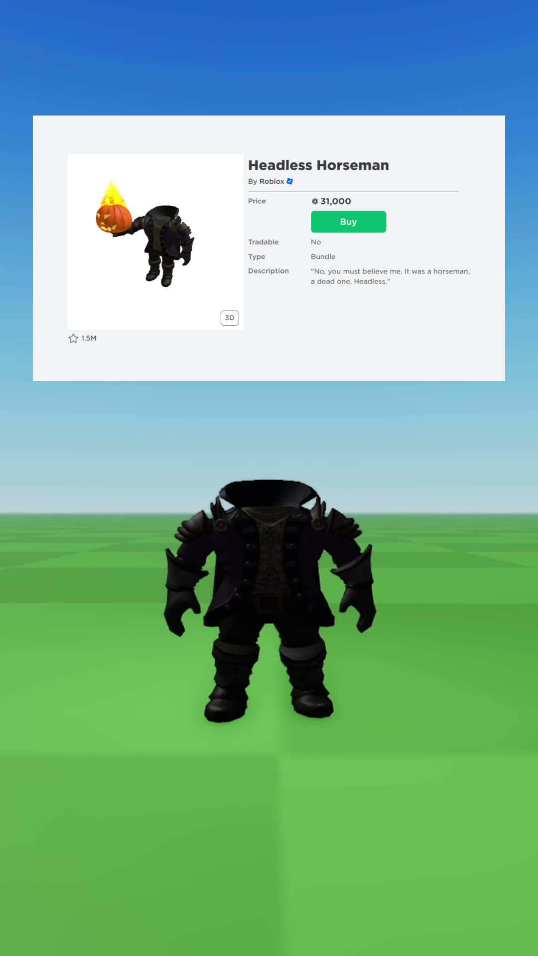 Roblox Headless Horseman bundle is causing chaos on Twitter