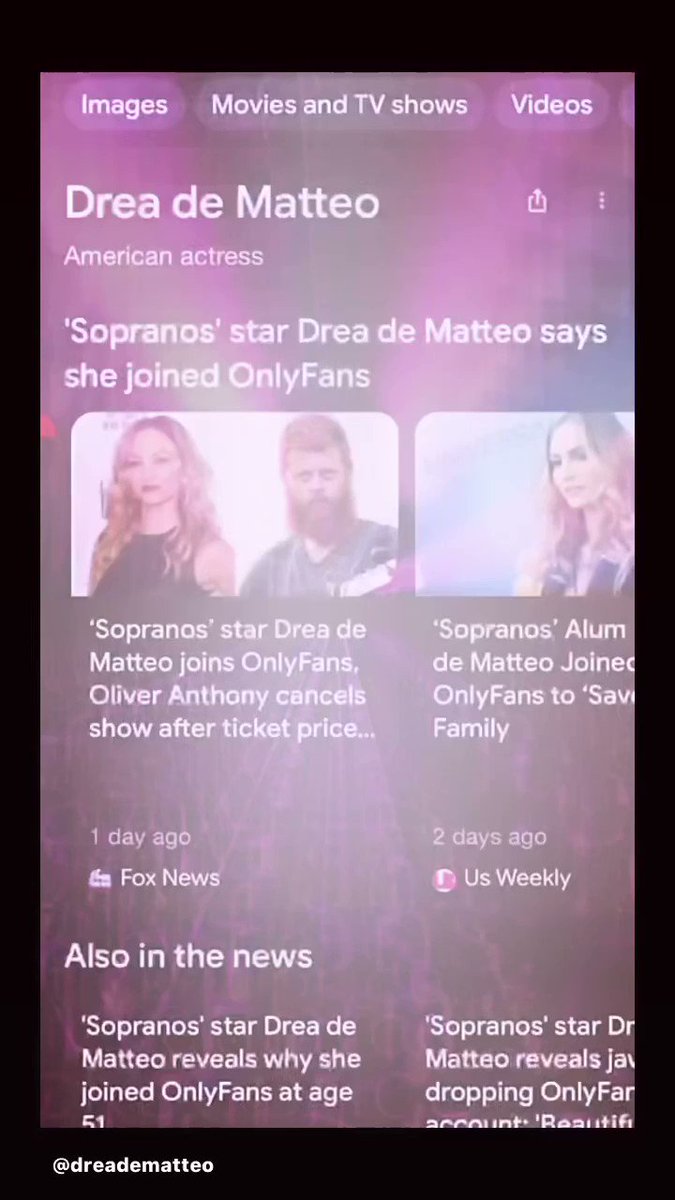 Drea de Matteo on X: Oh well..guess Im out of the closet…no turning back  on my “naked truth” now🗽🗽 reality chaos apocalypse familyfirst  freedom truth onlyfans lioness t.cojhzH71z8gB  X