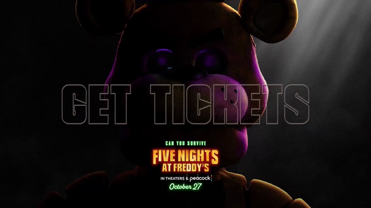 JonnyBlox on X: A standee display for Blumhouse's upcoming 'FIVE NIGHTS AT  FREDDY'S' movie as featured in a Cinemark Theater! 👀🐻 #fnaf #fnafmovie  #fivenightsatfreddys  / X