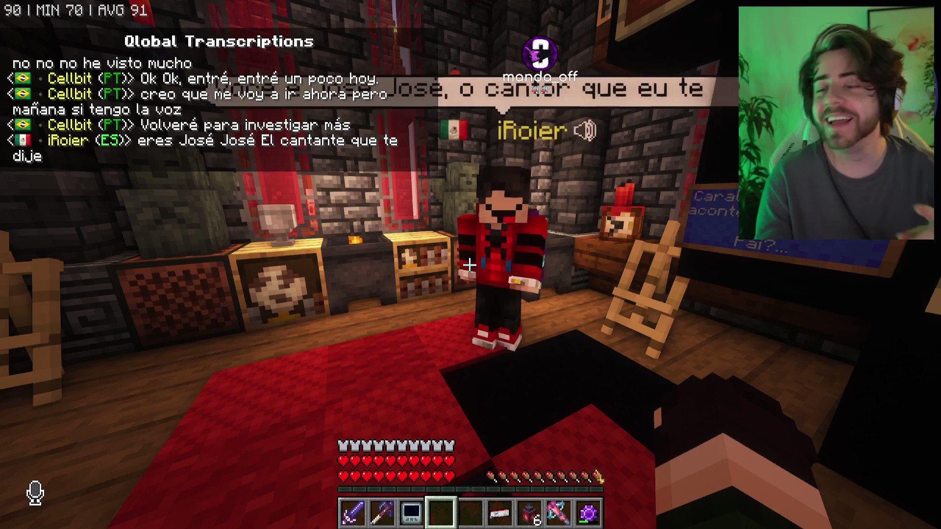 Cellbit acima de mim e eu abaixo dele