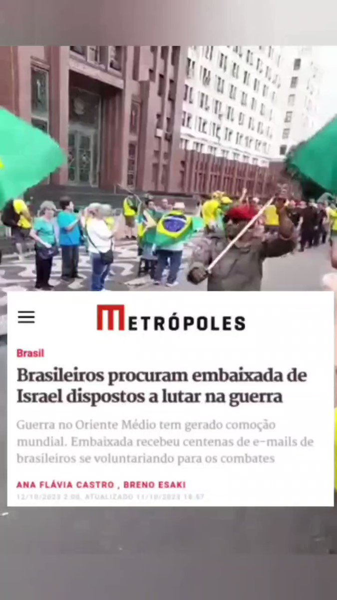 Brasileiros procuram embaixada de Israel dispostos a lutar na