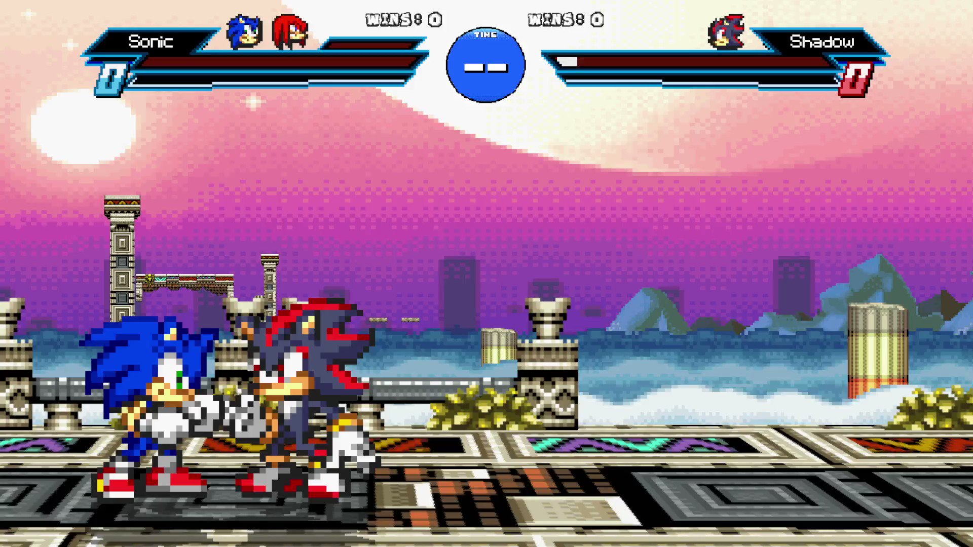 SONIC VS SHADOW IN A MUGEN FIGHT 
