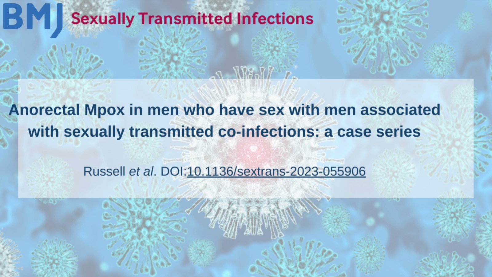 STI_BMJ on X: Russell and colleagues report high levels of #STI  co-infections in people with #Mpox detected. Rates of STI co-infections  were higher in people with anorectal Mpox compared to non-anorectal Mpox.