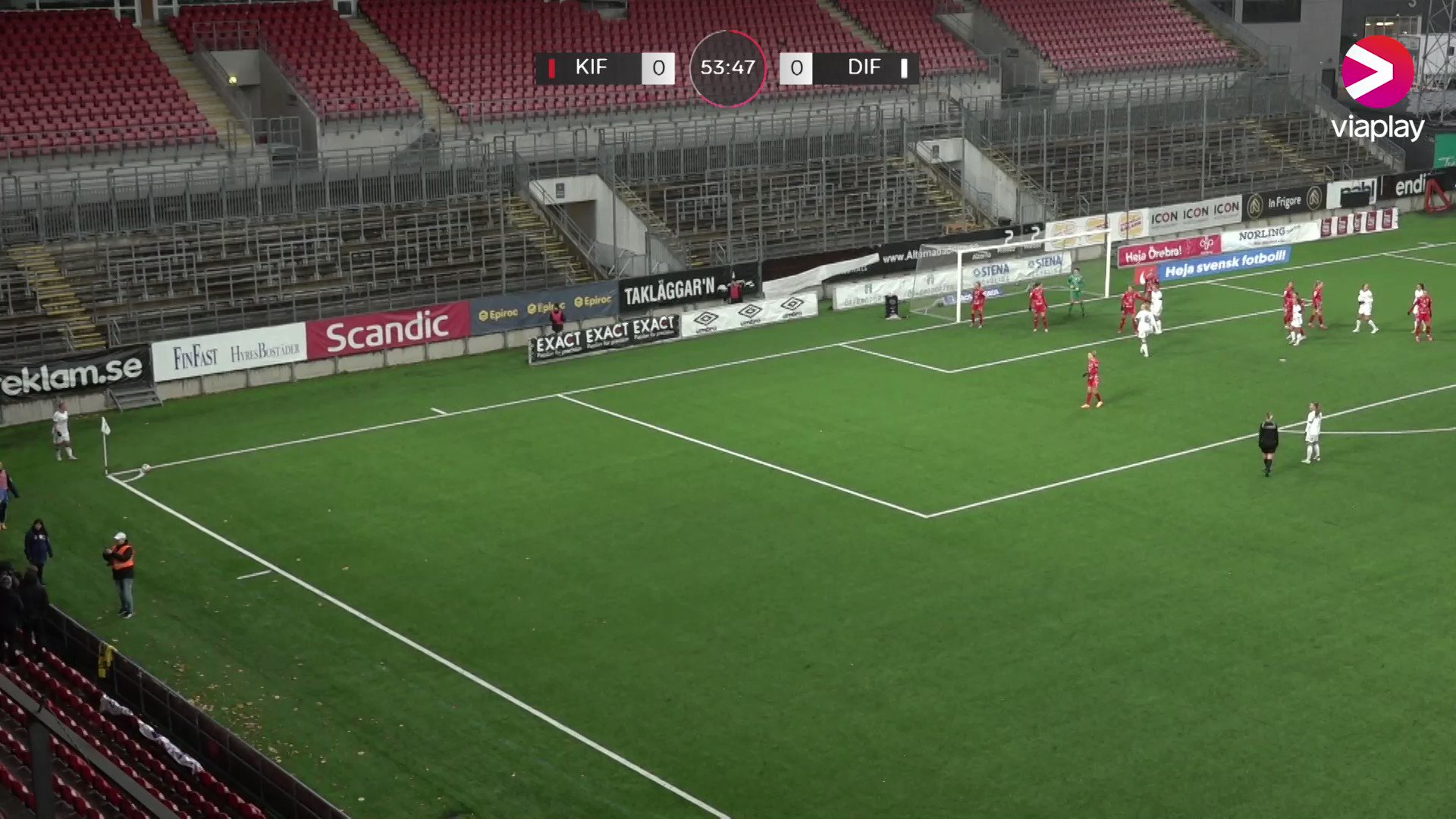 Kollmats kliver fram och nickar in ledningsmålet för @DIF_Fotboll
