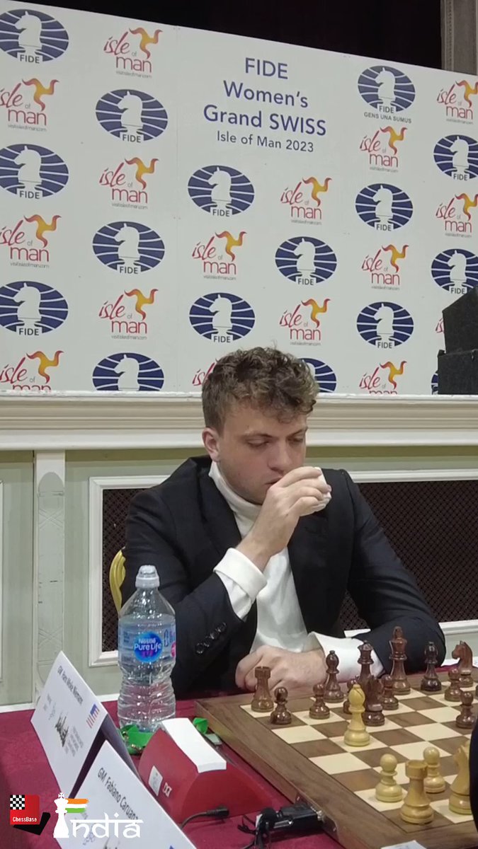 ChessBase India on X: Hans Niemann has played some fine chess at the FIDE  Grand Swiss 2023 and is now on 3.0/4. The US GM lost his 2nd round game to  Caruana