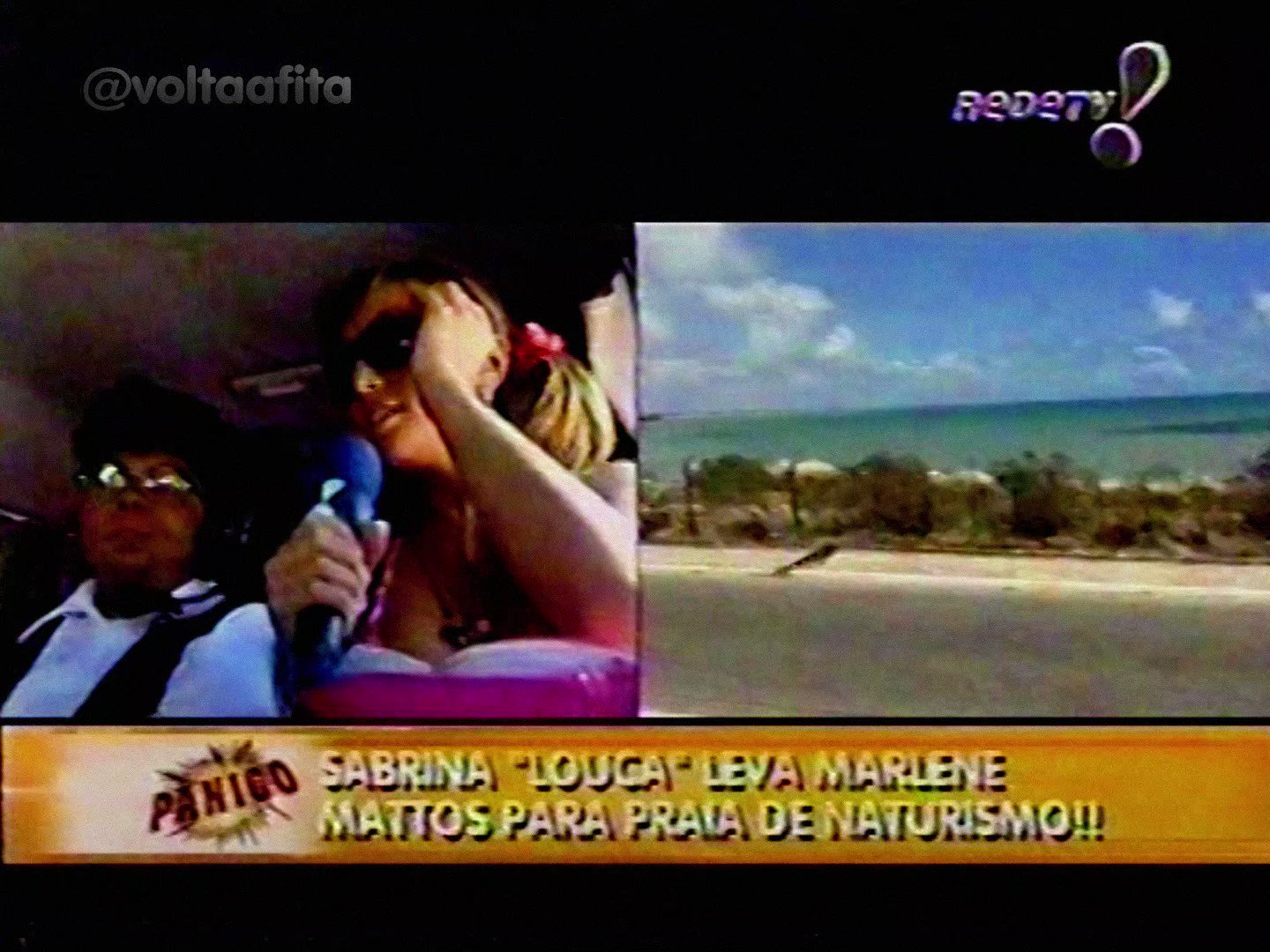 Volta a Fita 📼 on X: Sósia da Marlene Mattos com Sabrina Sato na praia de  nudismo recriando a abertura do Fantástico (Pânico na TV - 2004)  t.coaAUv1P1a12  X