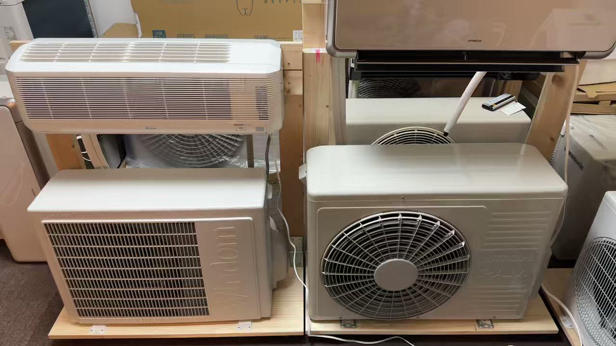 室外機【なーちゃん】 長府製作所のエアコン室外機 AE-2844PX コンプレッサー生音