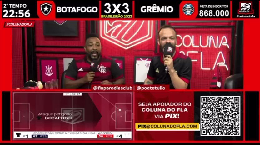 AO VIVO: assista a Botafogo x Flamengo com o Coluna do Fla - Coluna do Fla