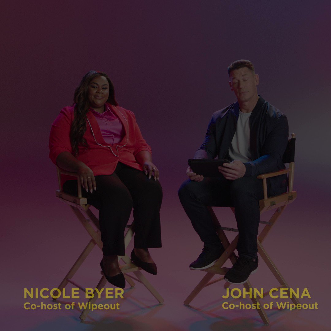 Wipeout': Watch Nicole Byer and John Cena in Hilarious Teaser
