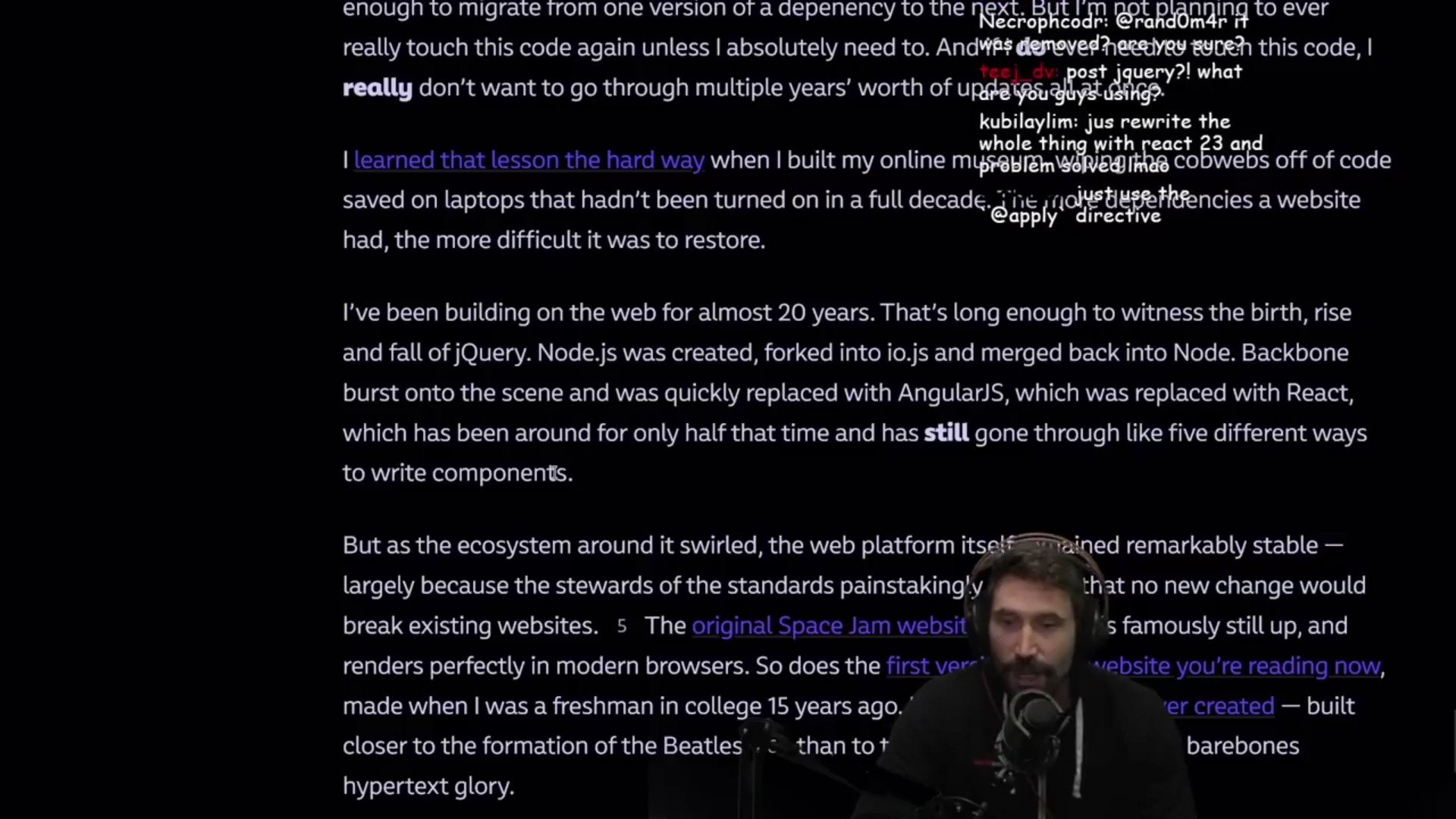 So after half a decade of not touching the site, I decided to