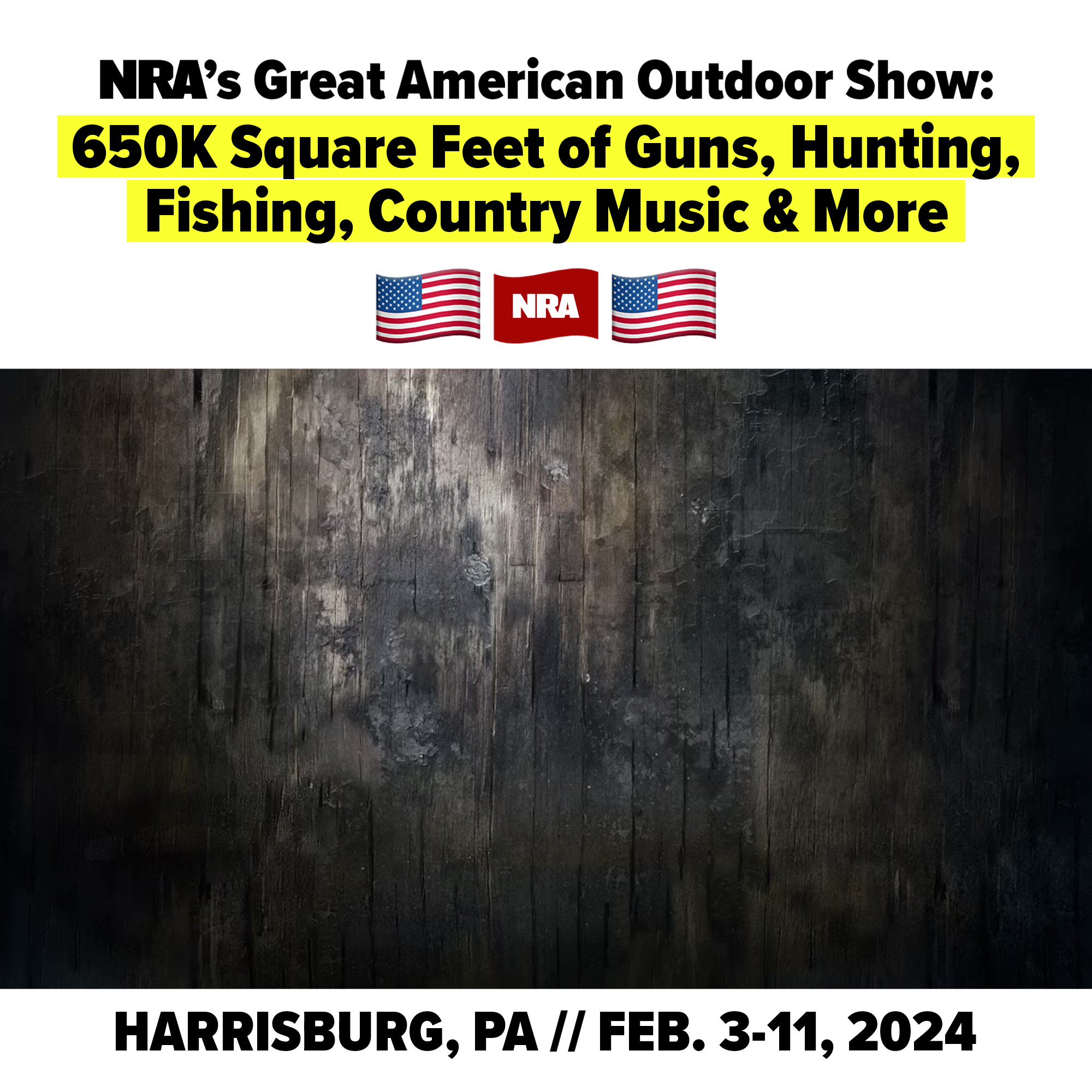 NRA on X: 🇺🇸Tickets are now live for the 2024 Great American Outdoor Show  and the NRA Country Concert featuring @WarrenZeiders! GET YOUR TICKETS  TODAY ➡️   / X