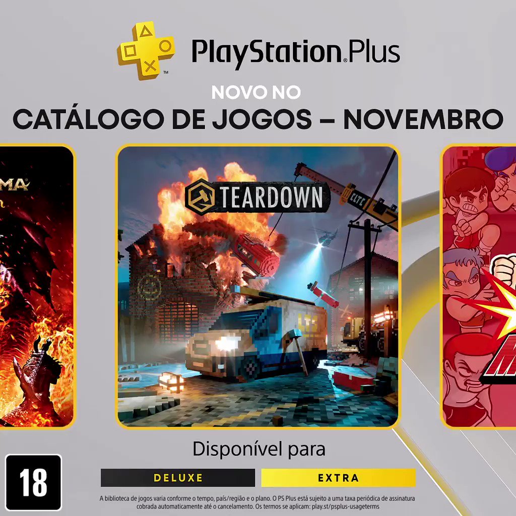 Conheça os jogos do Catálogo de Jogos PlayStation Plus de novembro
