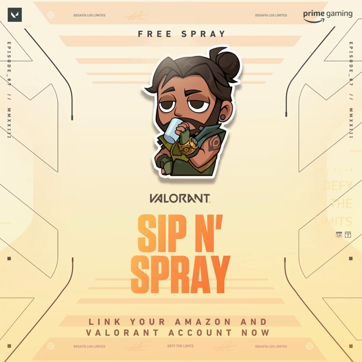 VALORANT Prime Gaming Rewards: Sip n' Spray (December 2023)