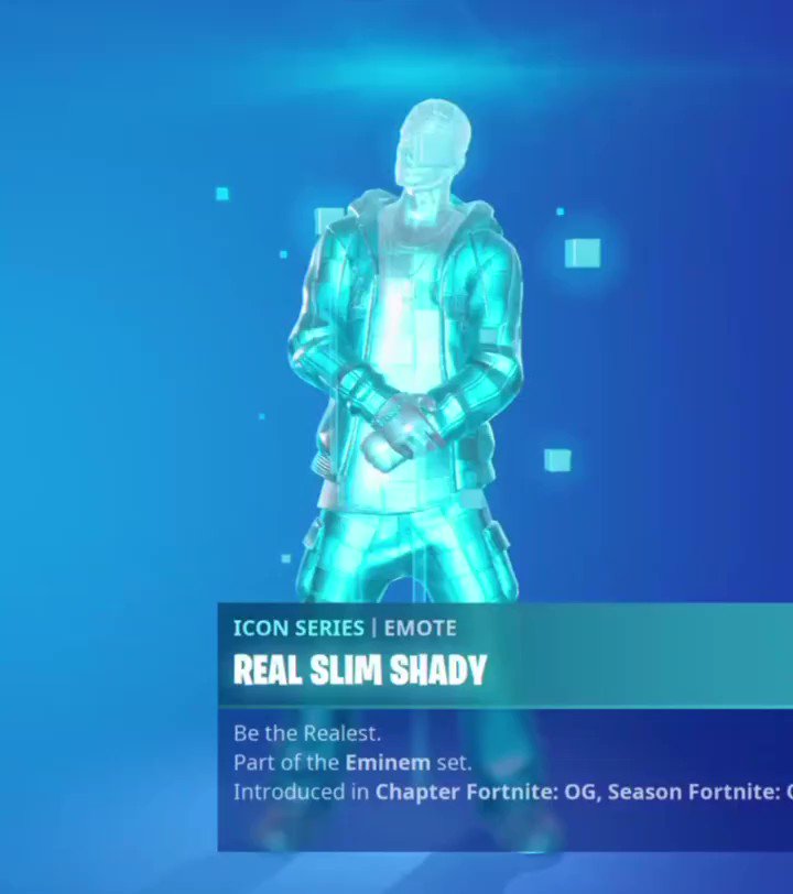 Saltyyy on X: Fun fact: the Slim Shady skin is actually the *only* Outfit  in Fortnite that is able to lip sync with the Real Slim Shady Emote!  Pretty cool little feature