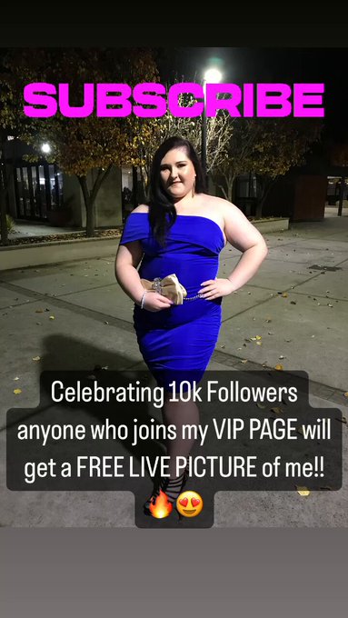 Celebrating 10k Followers! Anyone who joins my VIP PAGE will get a FREE LIVE PICTURE of me!! 🔥😍 JOIN<a href="/tag/lingerie"class="tags"><span>#lingerie</span></a><a href="/tag/booty"class="tags"><span>#booty</span></a><a href="/tag/sexy"class="tags"><span>#sexy</span></a><a href="/tag/dance"class="tags"><span>#dance</span></a><a href="/tag/twerk"class="tags"><span>#twerk</span></a><a href="/tag/teen"class="tags"><span>#teen</span></a><a href="/tag/ass"class="tags"><span>#ass</span></a>