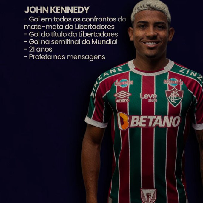 N&atilde;o tem como, o cara &eacute; iluminado. Ser&aacute; que hoje tem gol de novo do John Kennedy?  #Mundial #Mundialdeclubes<a href="/tag/manchester"class="tags"><span>#manchester</span></a><a href="/tag/final"class="tags"><span>#final</span></a><a href="/tag/mundial"class="tags"><span>#mundial</span></a><a href="/tag/manchestercity"class="tags"><span>#manchestercity</span></a><a href="/tag/mundialdeclubes"class="tags"><span>#mundialdeclubes</span></a>