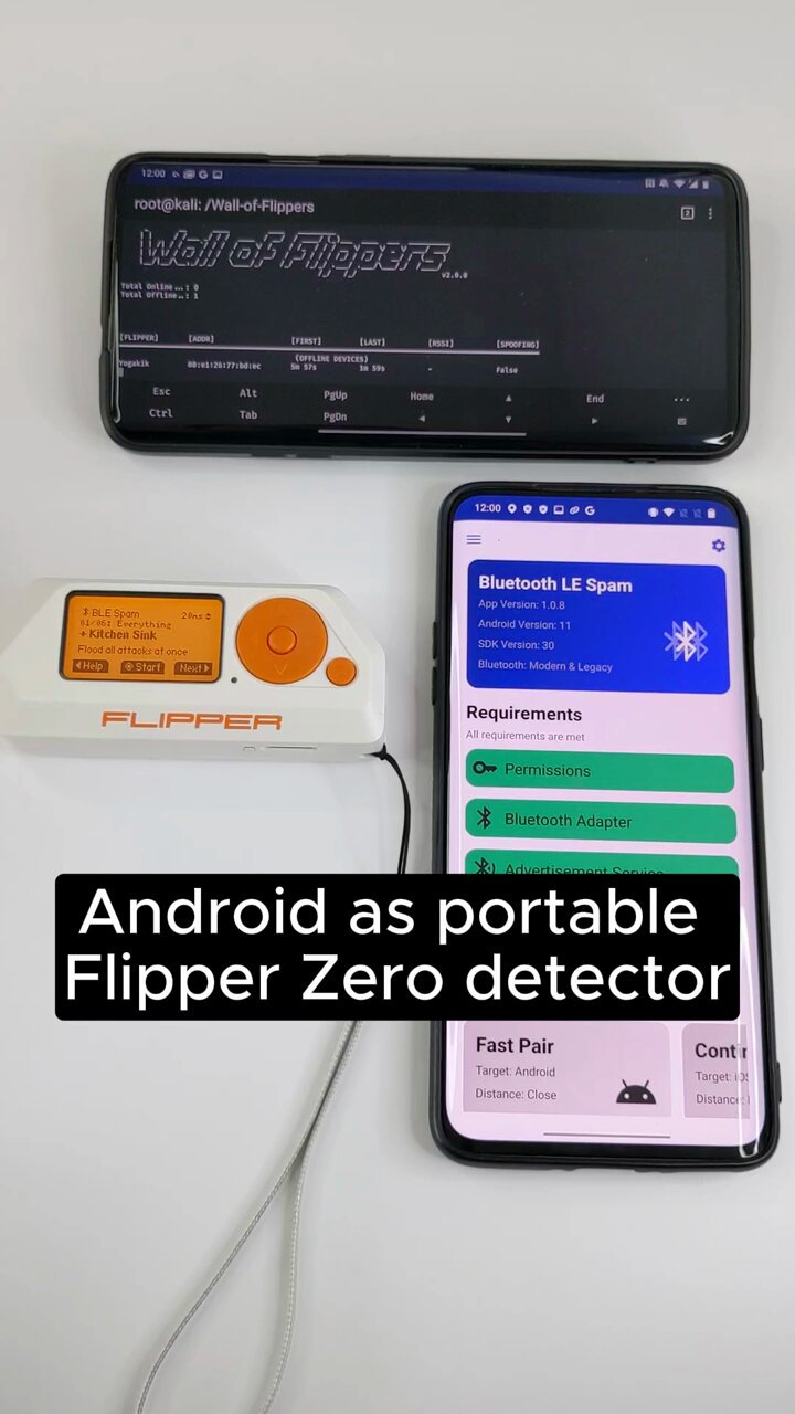 Mobile Hacker on X: Portable Flipper Zero detector Now you can detect any Flipper  Zero and BLE advertisement spam attacks in the vicinity using only Android  Bluetooth LE Spam app   /