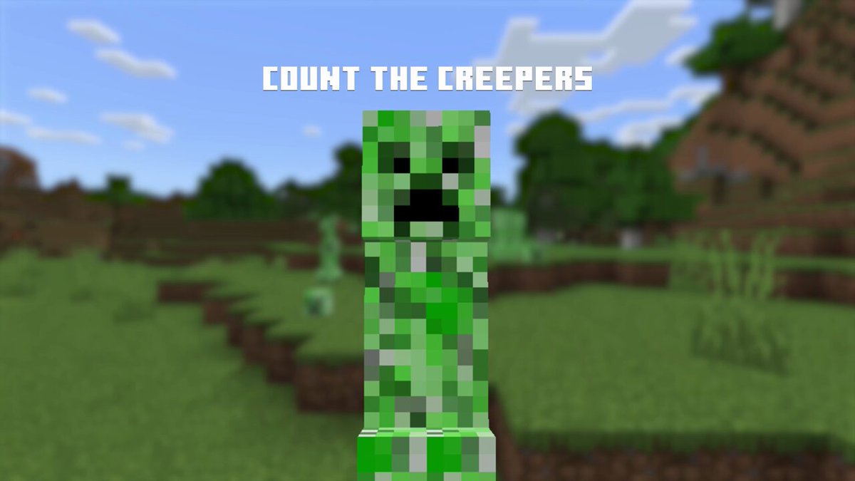 いくつのクリーパーが 見つけられますか？💣💥