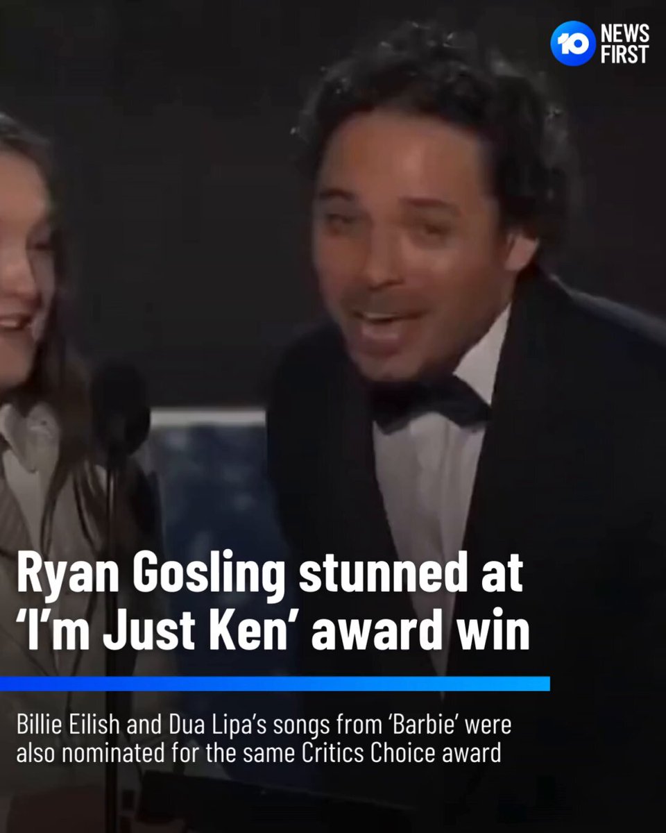 Ryan Gosling's reaction to 'I'm Just Ken' winning a Critics Choice Award is  so wholesome - Yahoo Sports