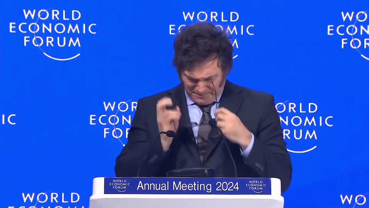 Corta 🏆 on X: ""Occidente está en peligro" En su presentación ante el Foro Económico Mundial de Davos, Javier Milei aseguró que "quienes tienen que defender los valores se encuentran cooptados por
