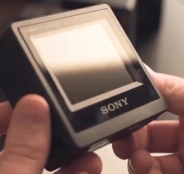 The Sony Watchman FDM-330 Portable Color LCD TV debuted on August