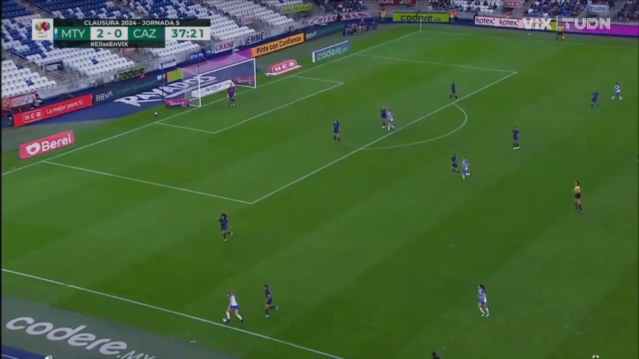 ¡LLEGÓ EL DOBLETE! ⚽️GOLAZO de @AnaluMartinz20 🇬🇹 con @Rayadas 🔵⚪️#LigaBBVAMXFemenil I #Clasura2024